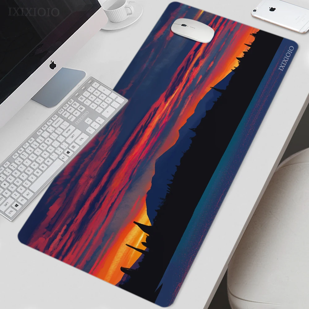 

Sunset Tree Scenery Mouse Pad Gamer XL Large New Computer Mousepad XXL Mouse Mat Carpet Natural Rubber Office Table Mat