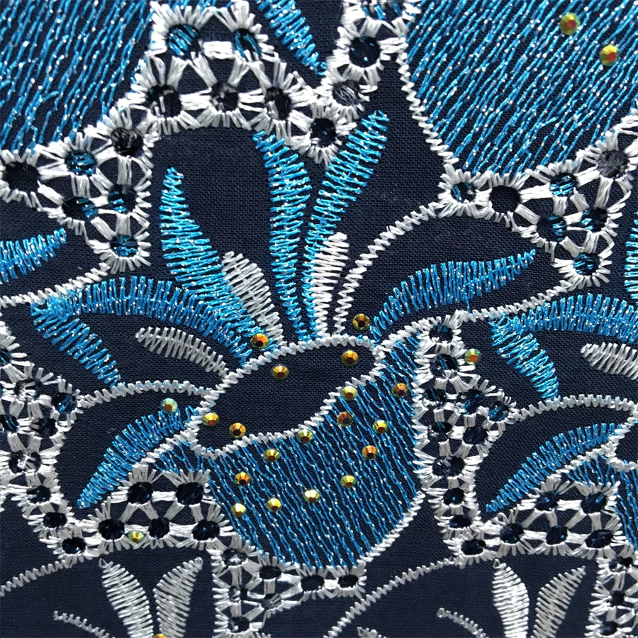 SJD LACE Африканская хлопковая кружевная ткань 5 ярдов 2024 Высокое качество Австрии