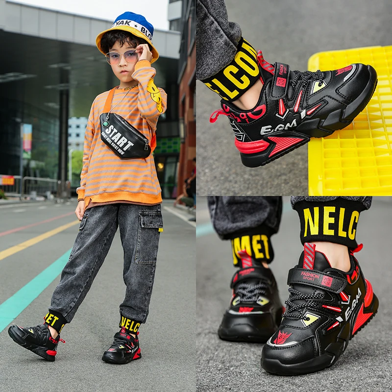 22022 Fashion Boys Sandals Children Shoes School Sports Sandals Summer New Baotou Soft Bottom Slip Leather Kids Sandals for boy enlarge