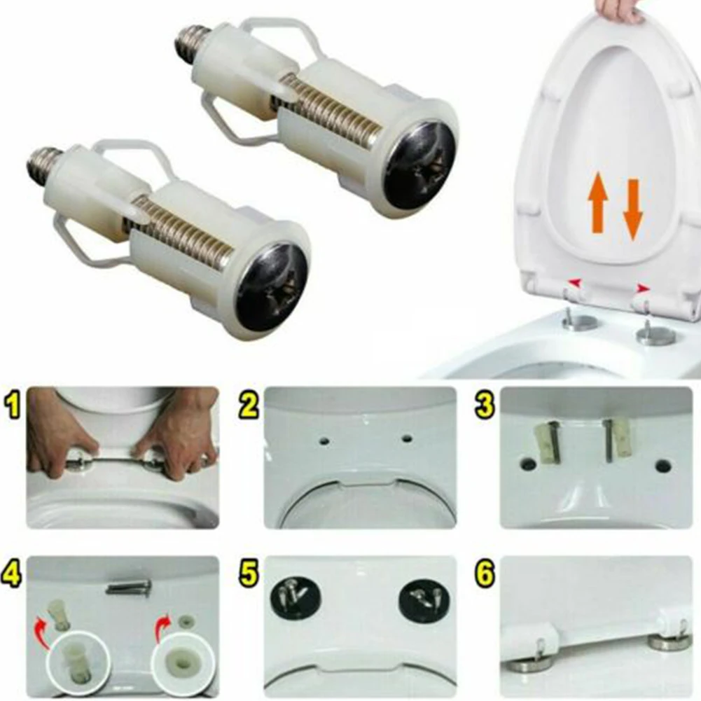 

Top Fix Toilet Seat Screws Nut Cover Lid Pan Fixing WC Blind Hole Fitting Kits For WC Toilet Pan Fastening Screw Covers