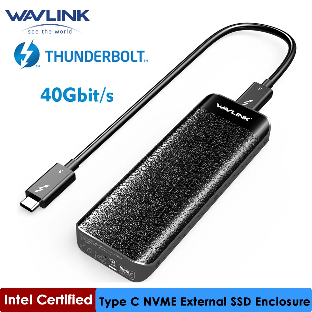 Intel Certified Thunderbolt™ 3 NVME External SSD USB Type-C 40Gbps Excellent Dissipation For Microsoft Windows & Mac OS Wavlink