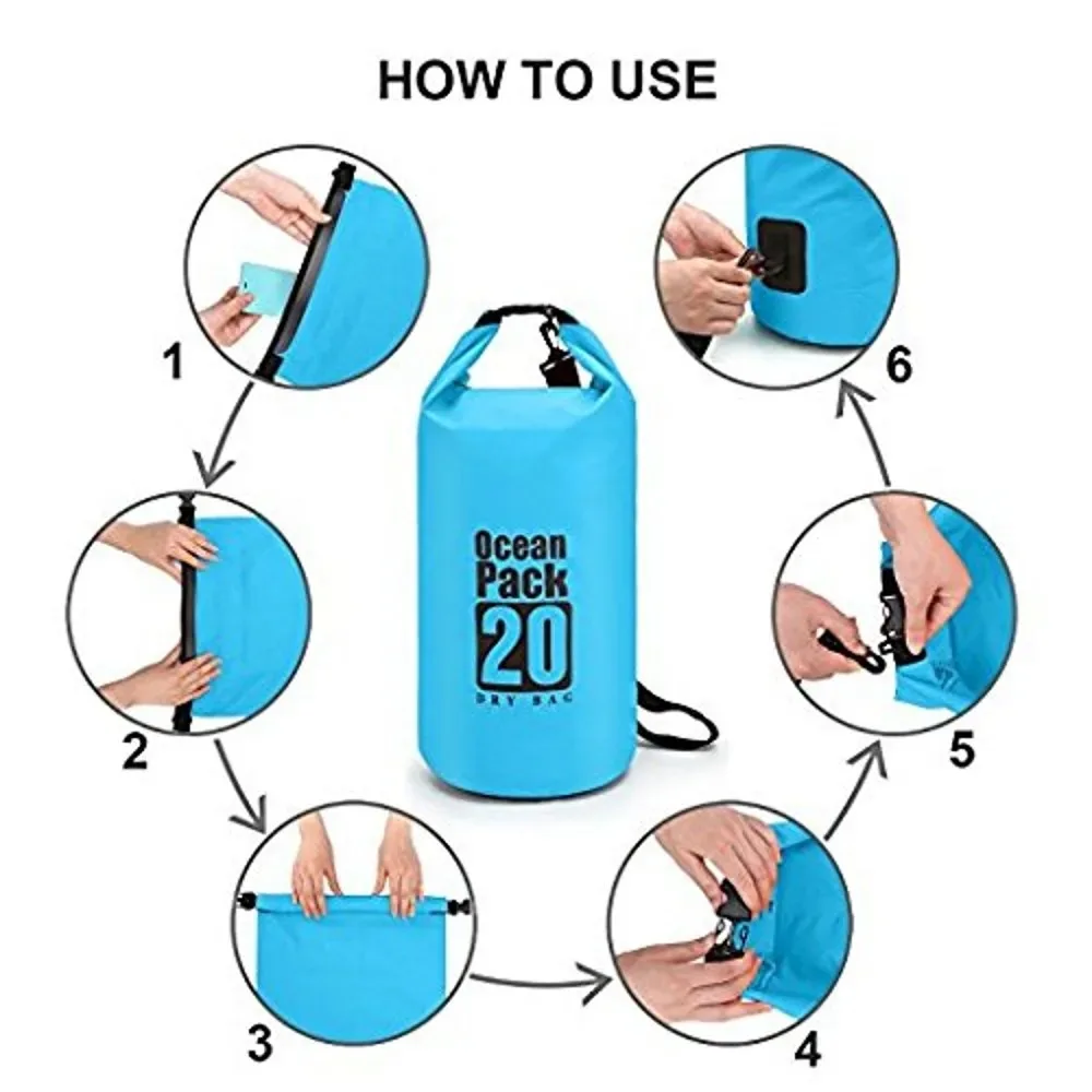 Водонепроницаемая Сухая Сумка Свернутая Прочная Для Хранения Каякинга Рафтинга
