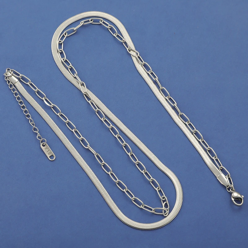 Rumnvnty 1 шт. цепочка из нержавеющей стали с лезвием ожерелья для женщин панк змея