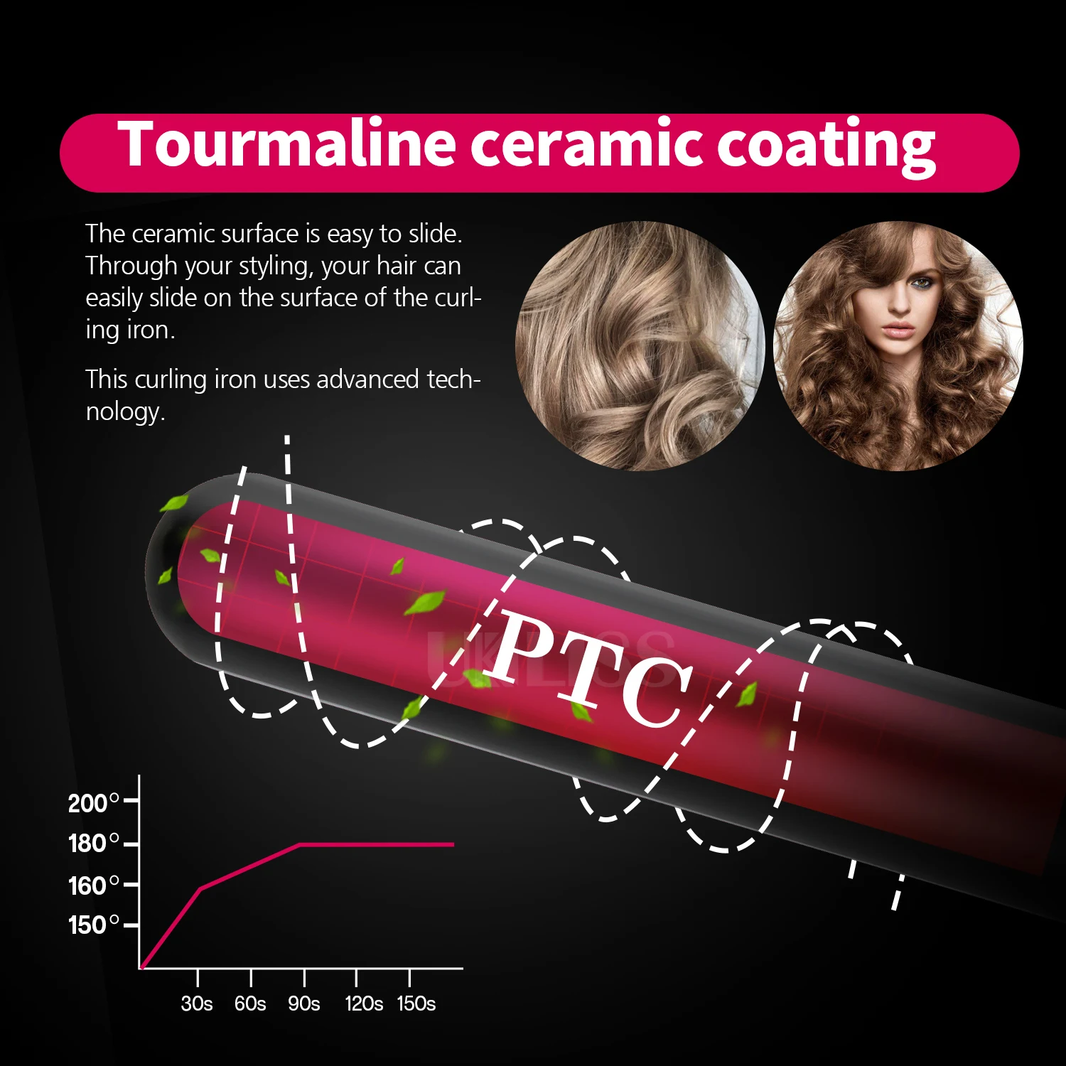 Автоматическая керамическая плойка для завивки волос автоматическая с быстрым