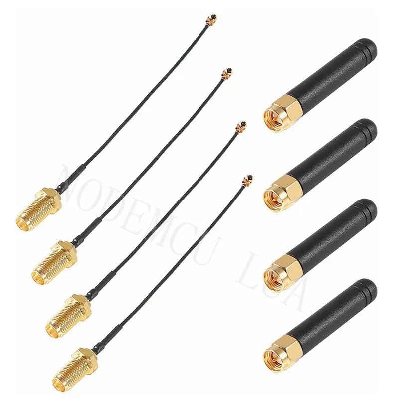 4pcs/lot 915MHz LoRa Antenna U.FL IPEX to SMA Connector Pigtail 2dBi Suitable For ESP32 Lora OLED Board IOT