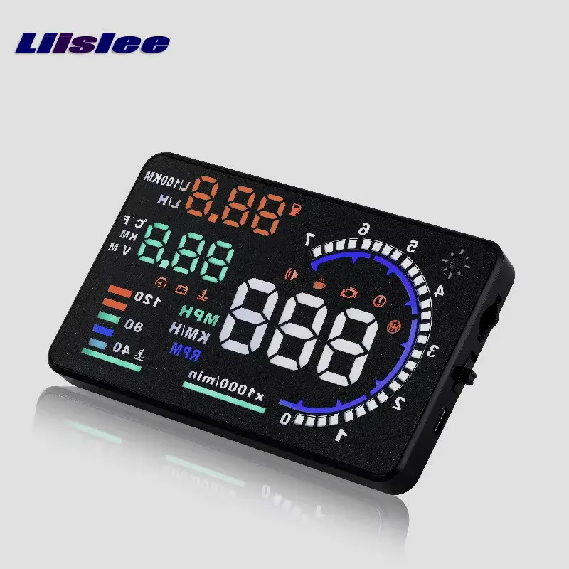 Фото Для Mercedes-Benz G-Class W463, GL-Class X166, GLK-Class X204 (2000-2025) — Автомобильный HUD-дисплей (проекционный на лобовое стекло) с цифровым OBD-подключением №3