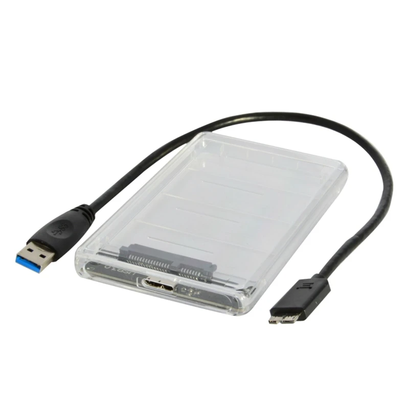 

Новый высокоскоростной внешний жесткий диск SSD HDD прозрачный корпус USB 3,0 до 2,5 дюйма