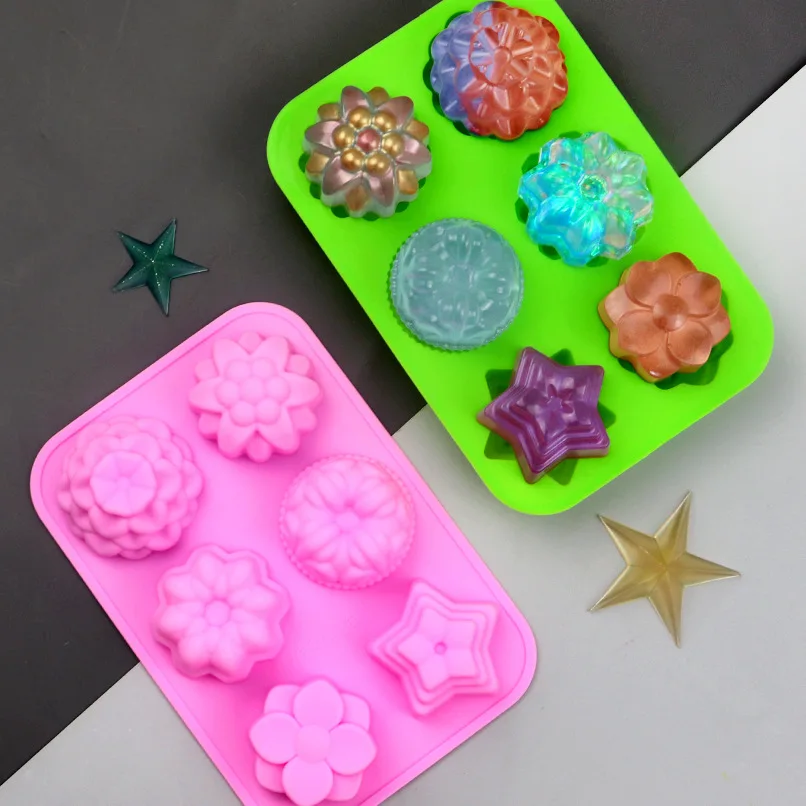 

Силиконовая форма для торта, 6 цветов и растений, форма для шоколада, силиконовые формы для мыла ручной работы, кухонные инструменты 7055