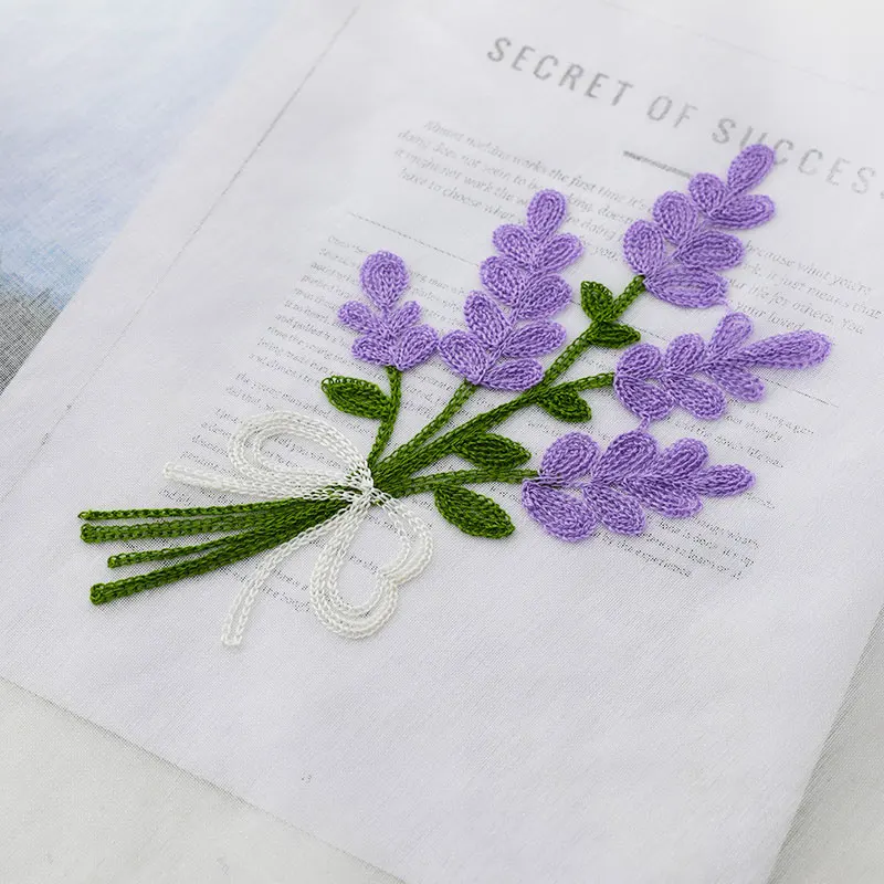 LISM Лавандовые вышитые прозрачные шторы оконные тюлевые для гостиной спальни