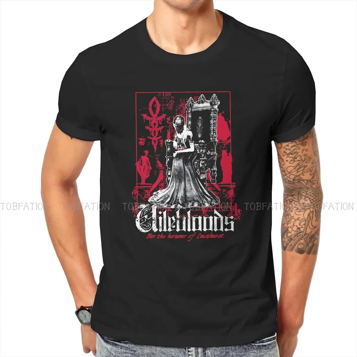 

Bloodborne Hunters Gothic Game Original TShirts VILEBLOODS Print Homme T Shirt Hipster Tops 6XL