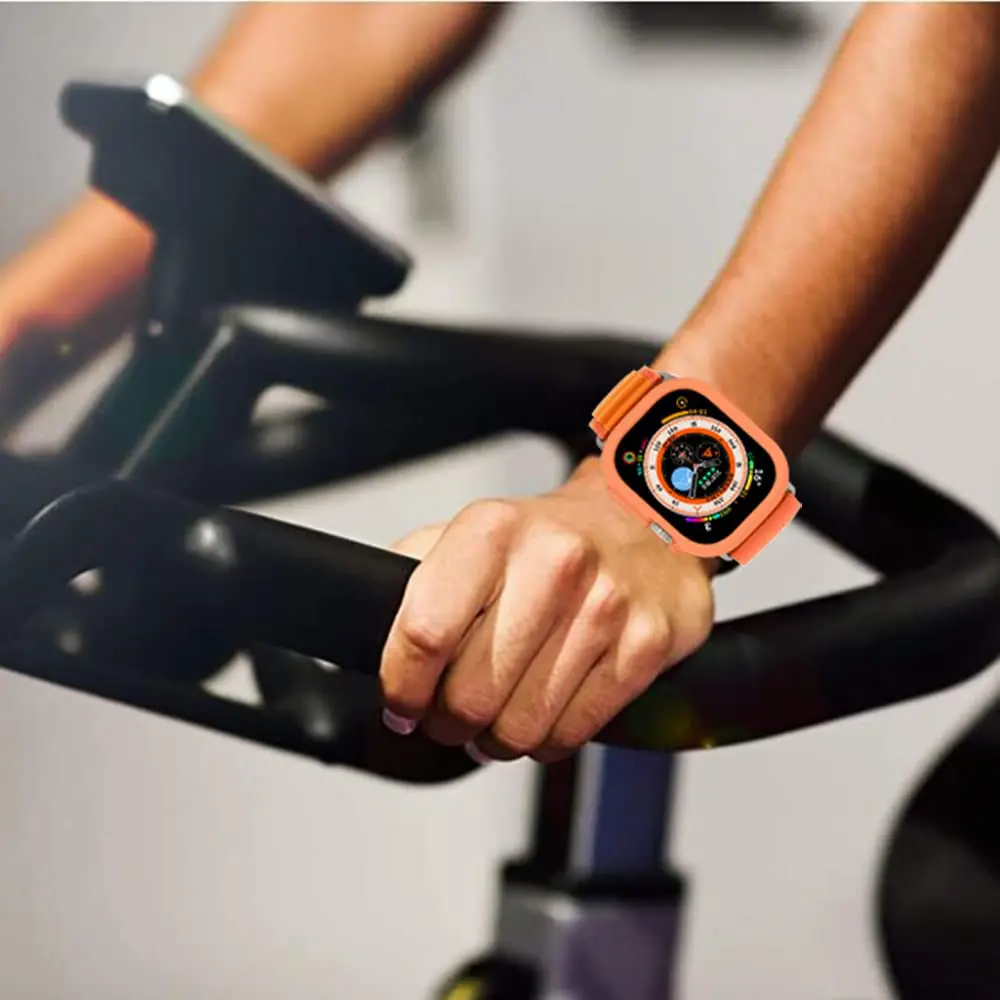 Чехол для Apple Watch Ultra 49 мм круглый ударопрочный ТПУ Защитный Мягкий силиконовый