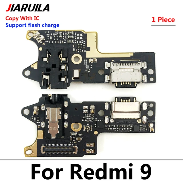 New USB Charging Port Board Flex Cable Connector Parts For Xiaomi Redmi 9 9C 9A 9T 10C 10A 10 Prime Microphone Copy With IC 5