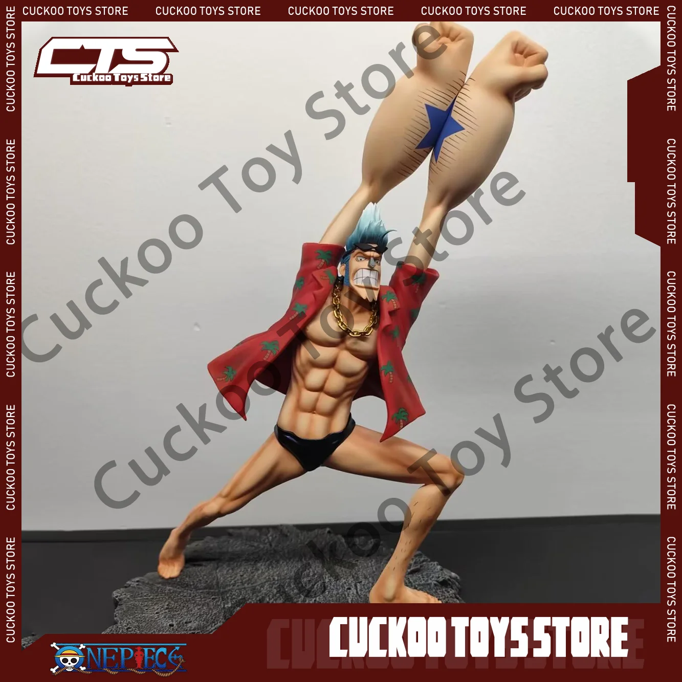 Фото Новая фигурка Фрэнки из аниме ONE PIECE, 32 см, версия «Два года назад», статуэтка из ПВХ, настольный декор, коллекционная модель, подарок, игрушка №1