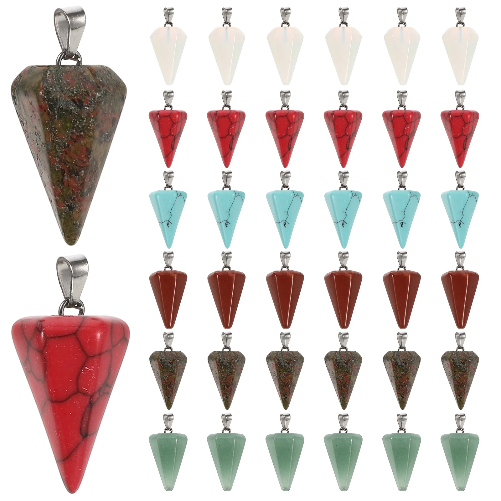 

Crystal Gemstone Quartz Pendants Pendant Charms Charm Beads Hexagonal Jewelry Stone Meditation Bullet Findings Keyring
