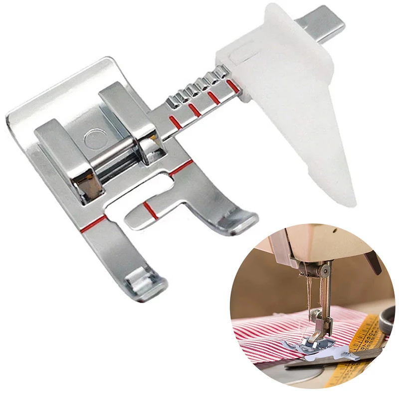 

1Pcs Domestic Sewing Machine Presser Foot with Adjustable Guide for Channel Quilting Household Sewing Accessories Part