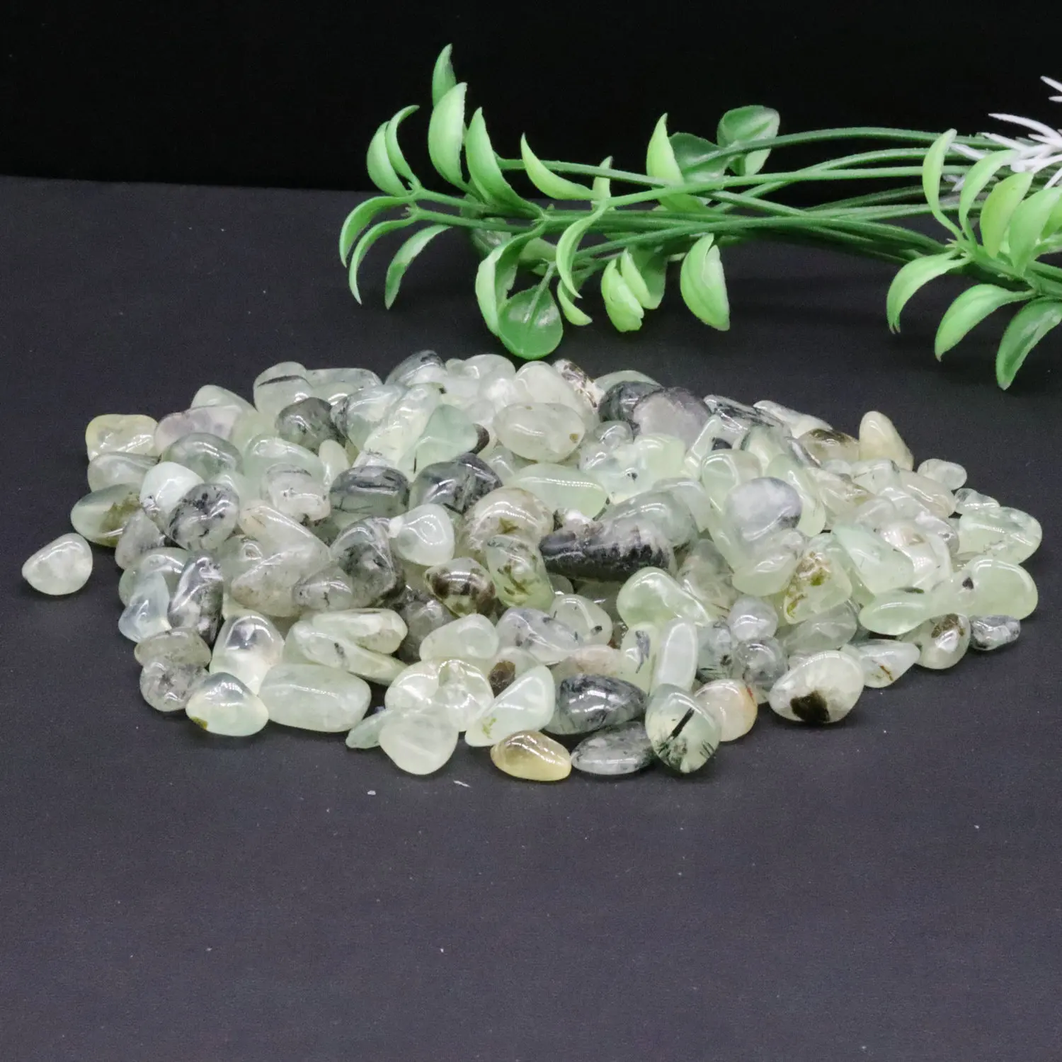 

7-9mm 500g Natural Crystal Gravel Specimen Irregular Prehnite Home Decor for Aquarium Healing Energy Stone Rock Mineral