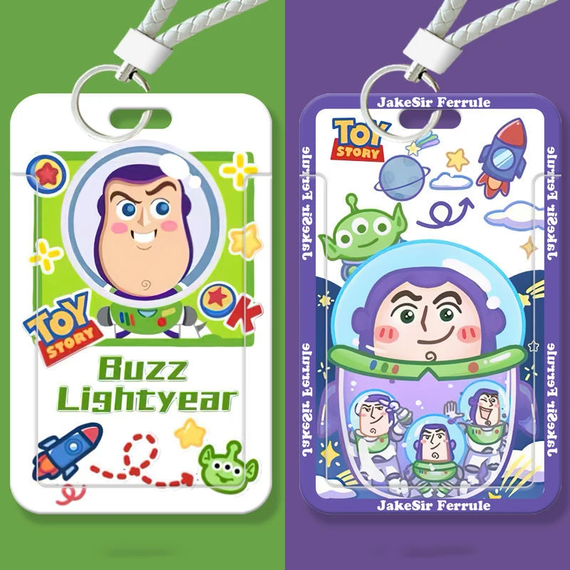 

Disney Toy Story Buzz Lightyear Slinky Dog Cartoon Student Bus Subway Id Card Bank Card Set Children Gift Toys