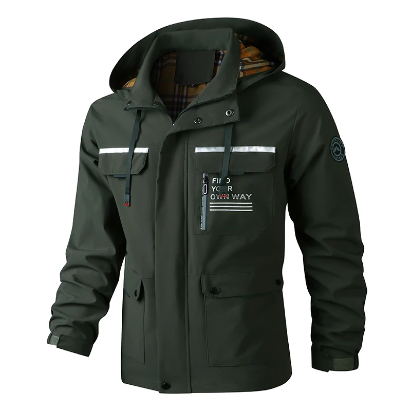Мужская куртка-ветровка повседневная модная универсальная дизайнерская рабочая