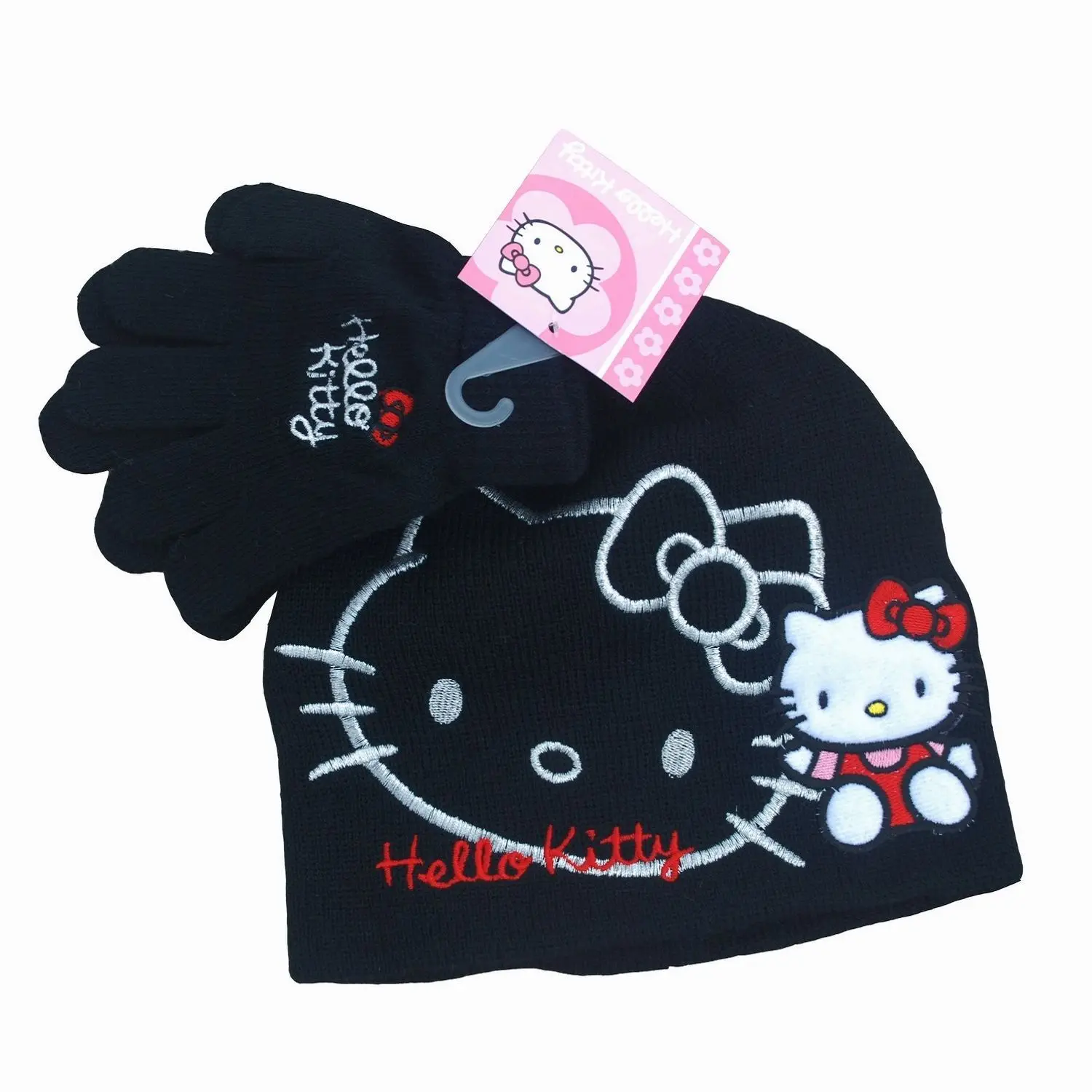 

Sanrio Kawaii Hello Kitty Kuromi My Melody Woolen Cartoon Hat Gloves Two-Piece Children Plush Gift Spotify Premium