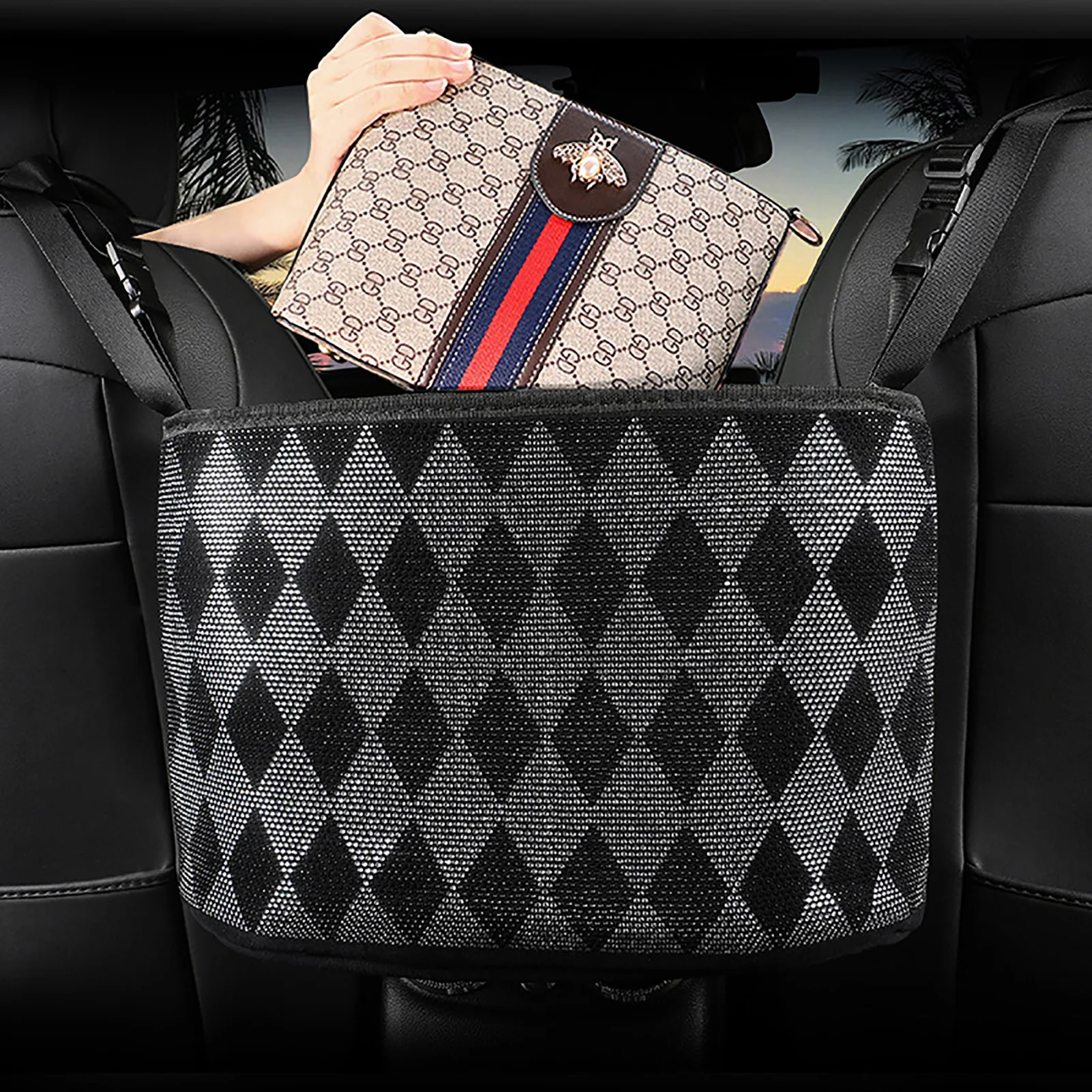 

Держатель-органайзер для сумки на заднее сиденье автомобиля