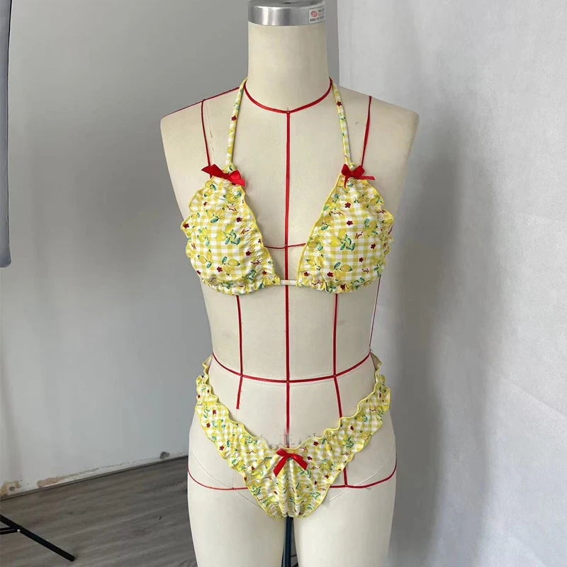 Бикини BEACHCICI женское из двух частей милый пикантный плиссированный праздничный