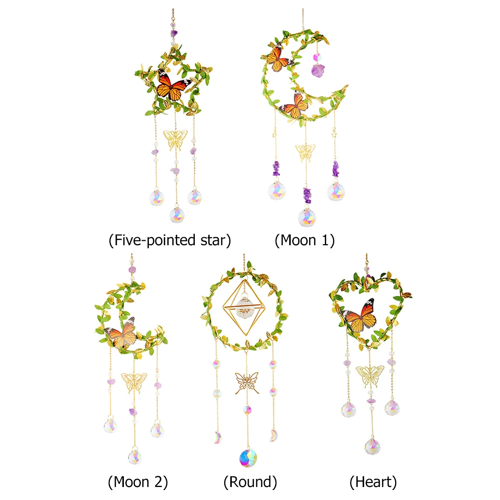 

Crystal Wind Chime diamond Pendant Dream catchers Rainbow Colorful Beads Hanging Drop for Outdoor Garden Windchimes