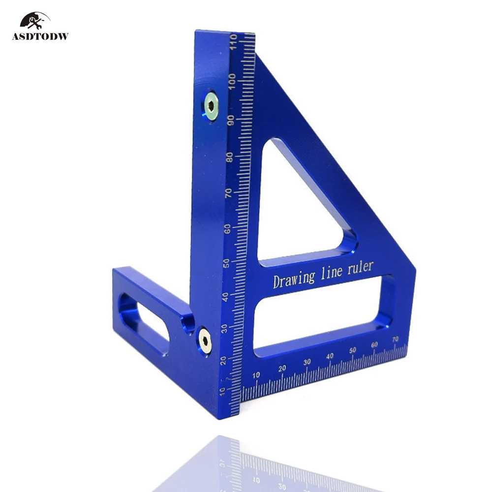 

Woodworking Triangle Ruler Square Aluminum Alloy Protractor Miter Precise Layout Measure Tool for Carpenter Engineer