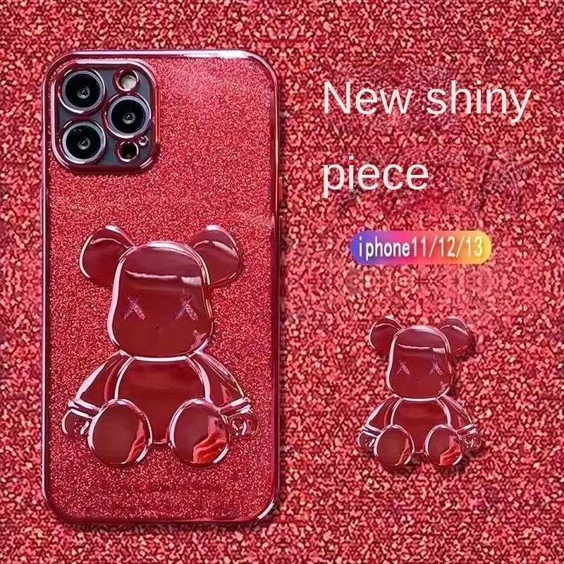

Bandai Disney New 3D Cartoon Glitter Transparent Phone Case for Iphone 13 12 11 Pro Mini XS MAX 8 7 Plus X XR Silicone Soft Case