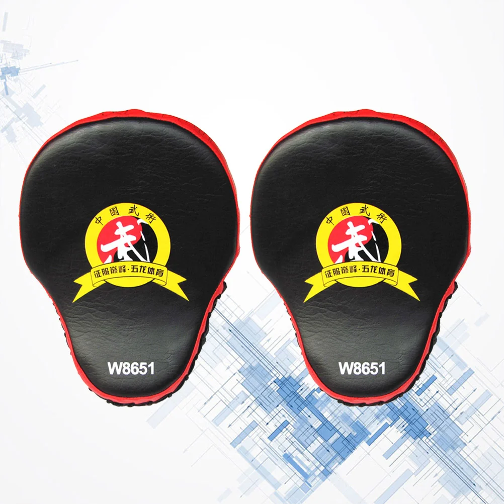 

1 Pair Punching Mitts Focus Punch Pad Training Karate Thai Kick Boxing Gloves Fighting Gloves Hand (Red)