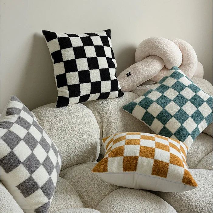 

Decorative Home Pillows Retro Fluffy Soft Throw Pillow Cover For Living Room For Sofa Couch Cushion Cover Pillow 45*45cm