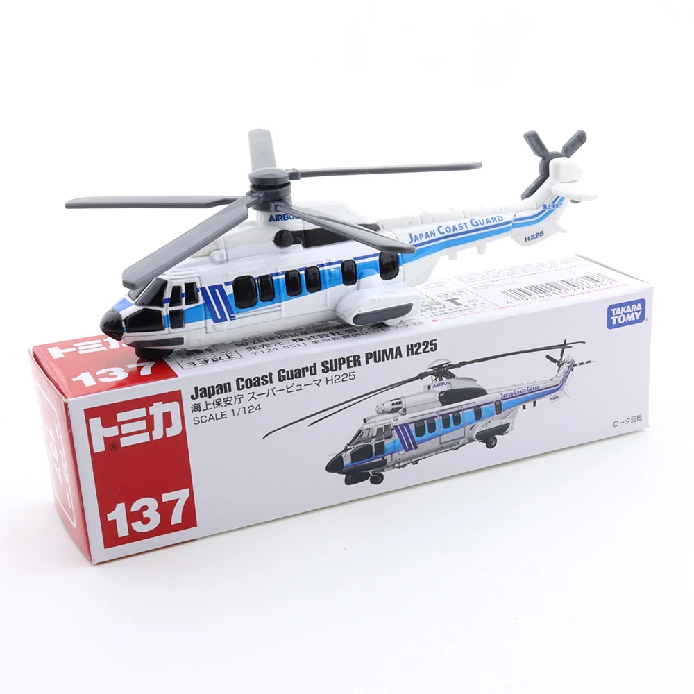 

Takara Tomy Long Type Tomica No.137 Japan Coast Guard Super Puma H225 Scale 1/124 Alloy Toys Motor Vehicle Diecast Metal Model