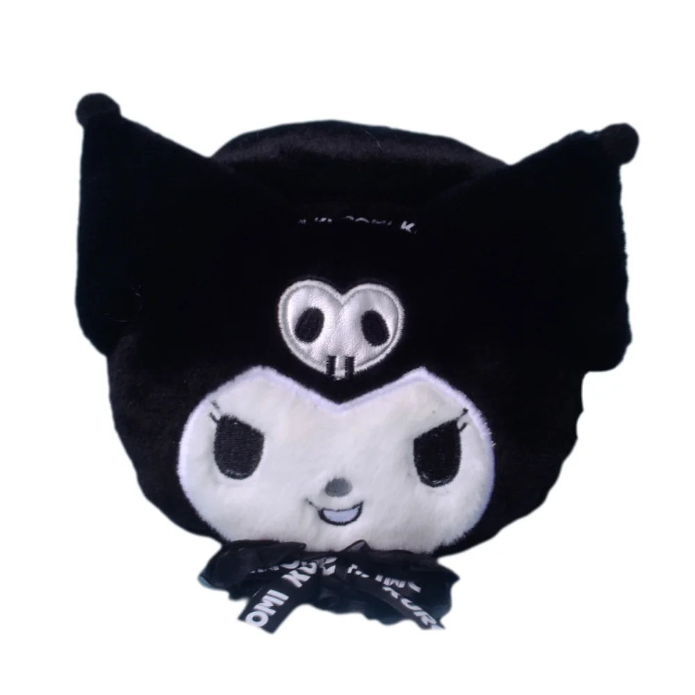 

12Cm Sanrio Kuromi Plush Doll Toy Wallet Storage Bag Kawaii Cartoon Black White Knight Coin Purse Plushie Anime Stuffed Purse