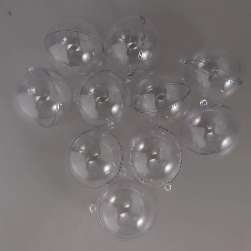 

30 пластиковых шариков для фотографий, полый подвесной Рождественский шар 6 см