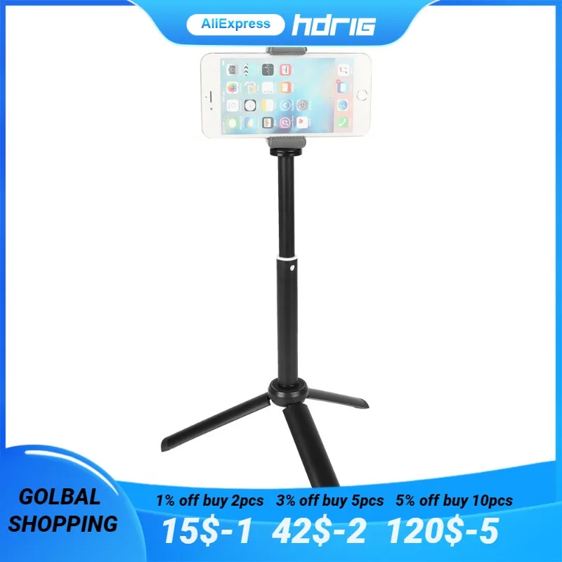 HDRiG Портативный 3 в 1 ручка селфи Удлинительный стержень Настольный Штатив для