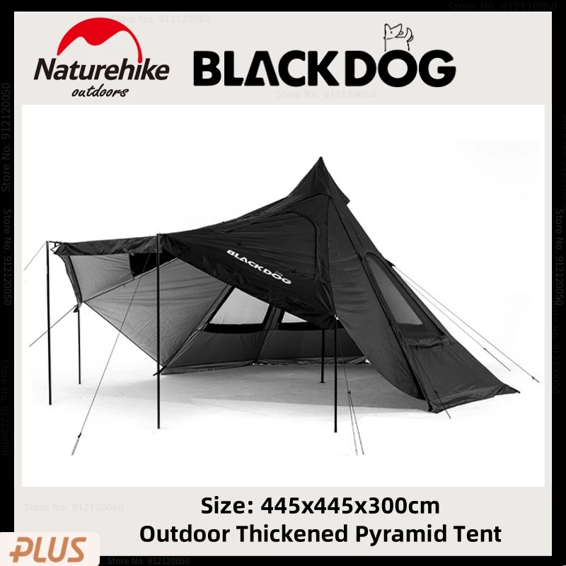 

Naturehike-BLACKDOG Кемпинг Палатка Открытые портативные палатки-пирамиды Путешествия Кемпинг Дождь защита от солнца утолщенная палатка Со снежным...