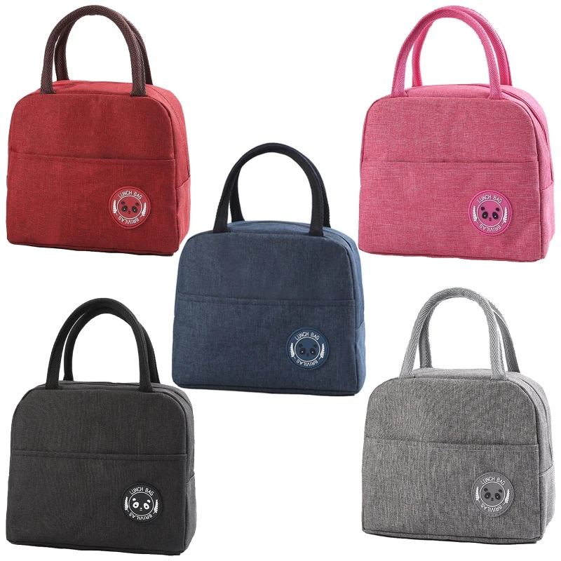 

Portable Picnic Bag Thermal Insulated Lunch Box Tote Cooler Handbag Waterproof Bento Pouch School Food Storage Bags