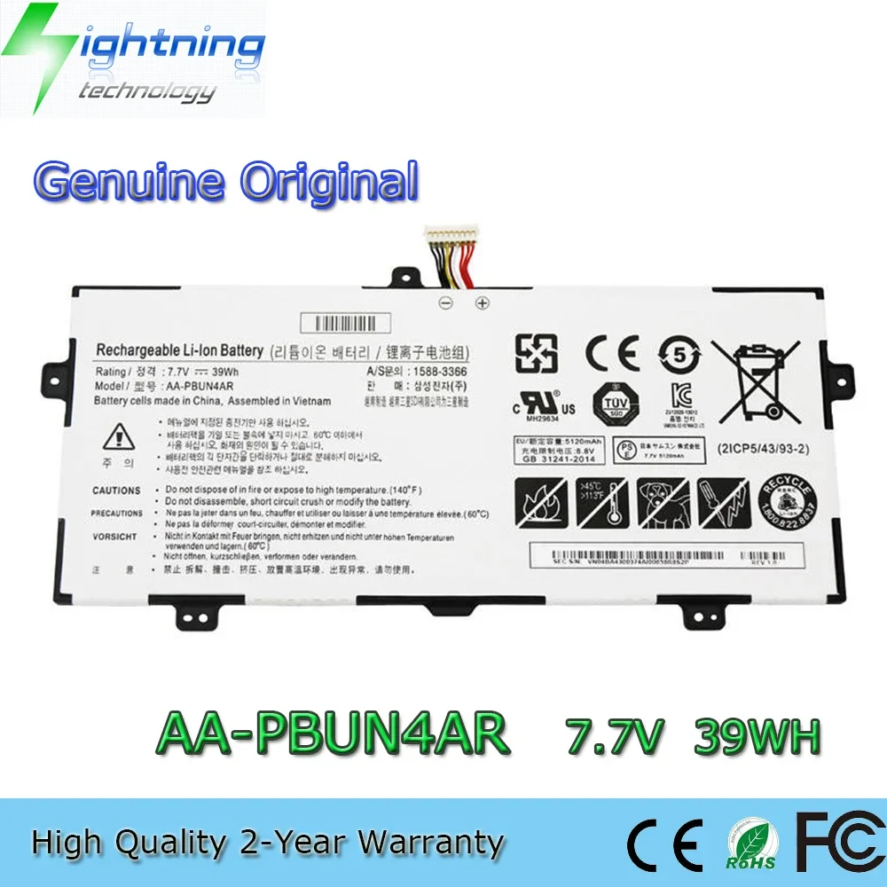 Новый оригинальный аккумулятор для ноутбука AA-PBUN4AR 7 В 39 Втч Samsung Notebook 9 NP940X3L 900X5L