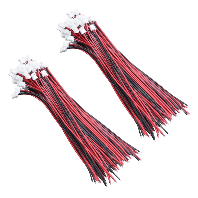 

100Pcs Mini JST 2.0 2P Male Connector Wires Cables