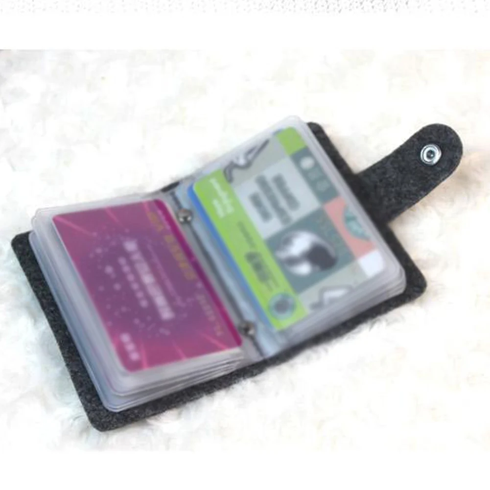 Cheap Wool Felt Mini Coin Purse Wallet Women Men Girl Change Bag Credit Card ID Holder Wallets Mini Bag Felt Retro Bag