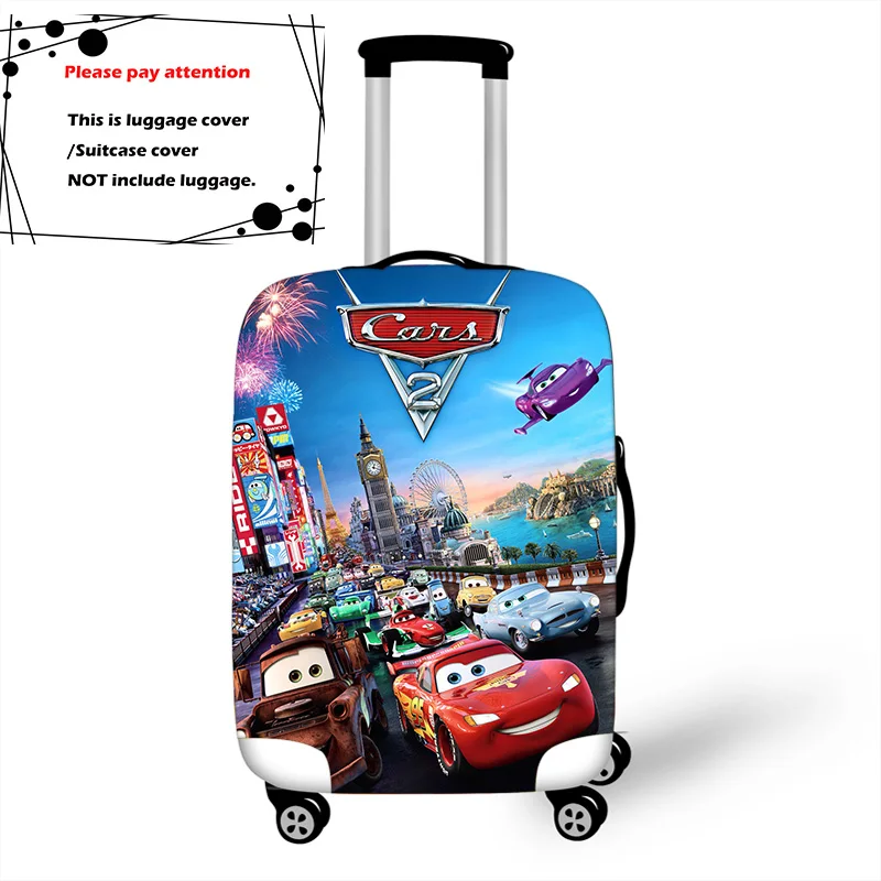 Disney Pixar Cars Lightning McQueen Elastic Thicken Luggage Suitcase Protective Cover Protect Dust Bag Case Cartoon Travel Cover