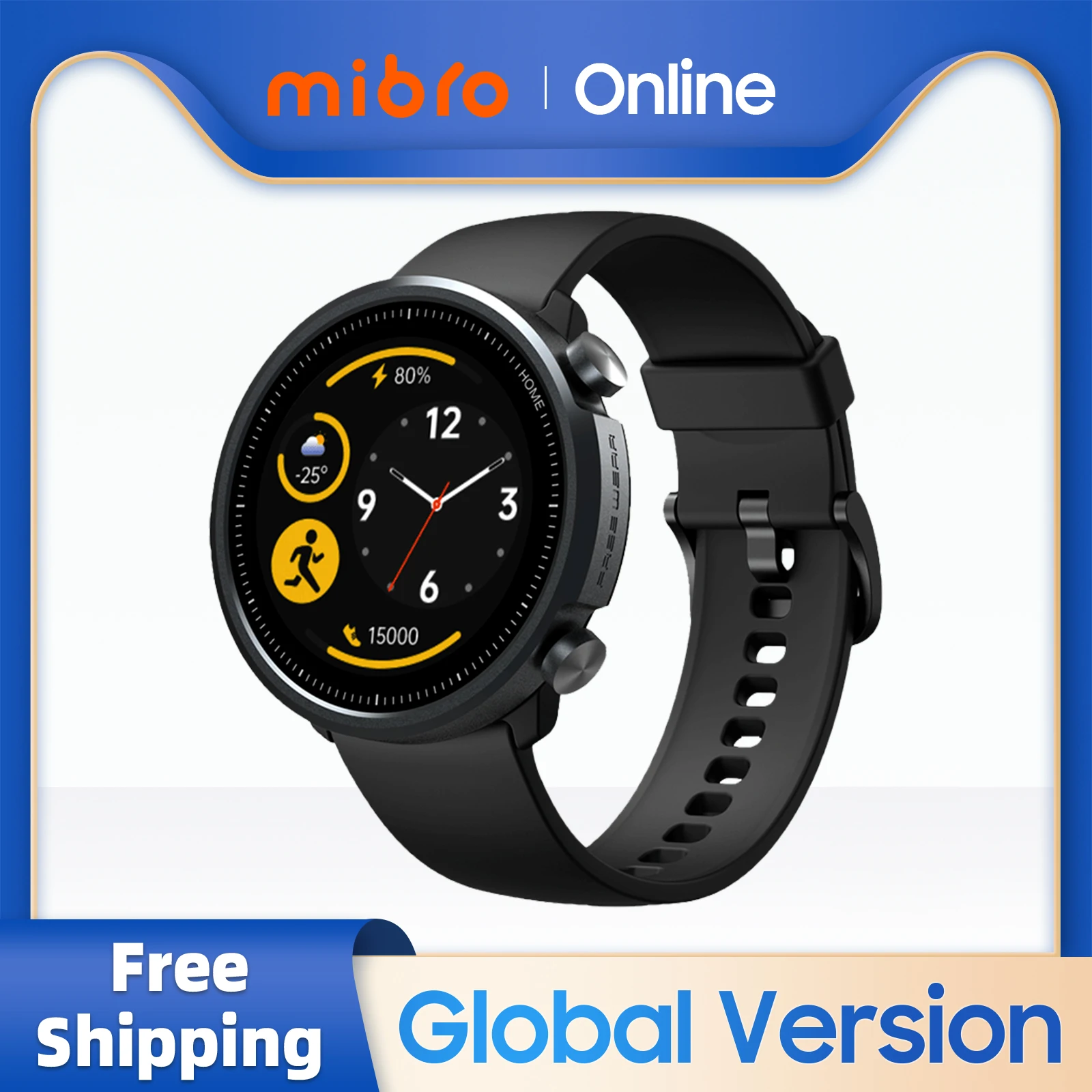 

Original Mibro Smartwatch A1 Global Version App Control Heart Rate Sleep Health Monitoring 5ATM Waterproof Sport Men Women Watch