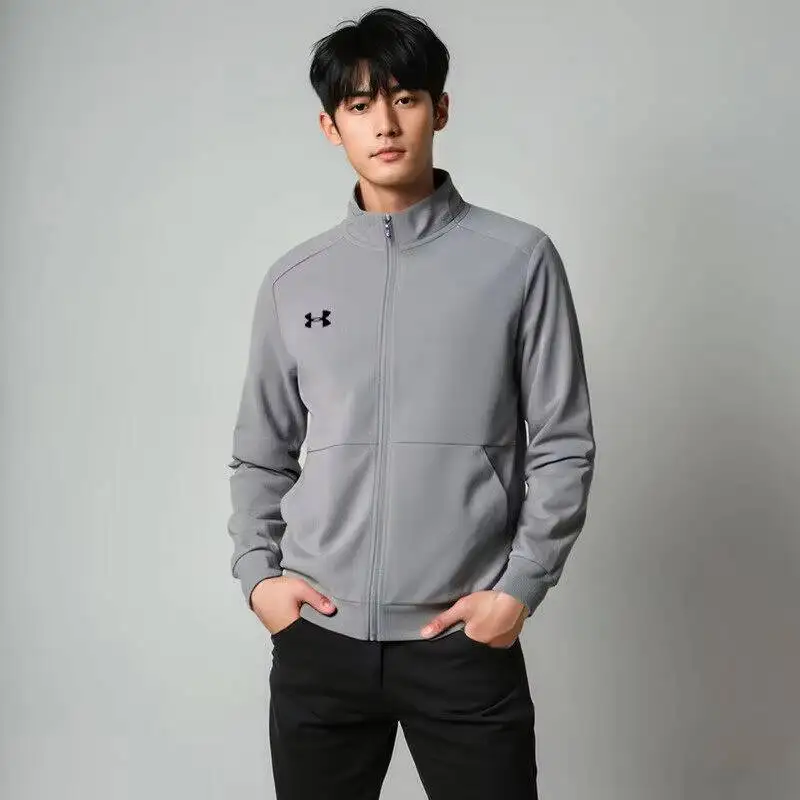 Фото Мужская трикотажная куртка Under Armour 2026 года, новая коллекция, лимитированная серия, серая, мягкая, дышащая, для активного отдыха, 23600304-014 №4