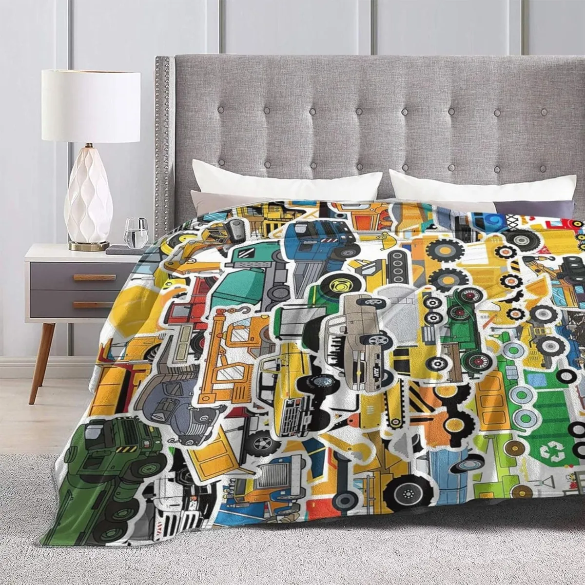 Детское одеяло строительный экскаватор супермягкий уютный автомобиль легкое