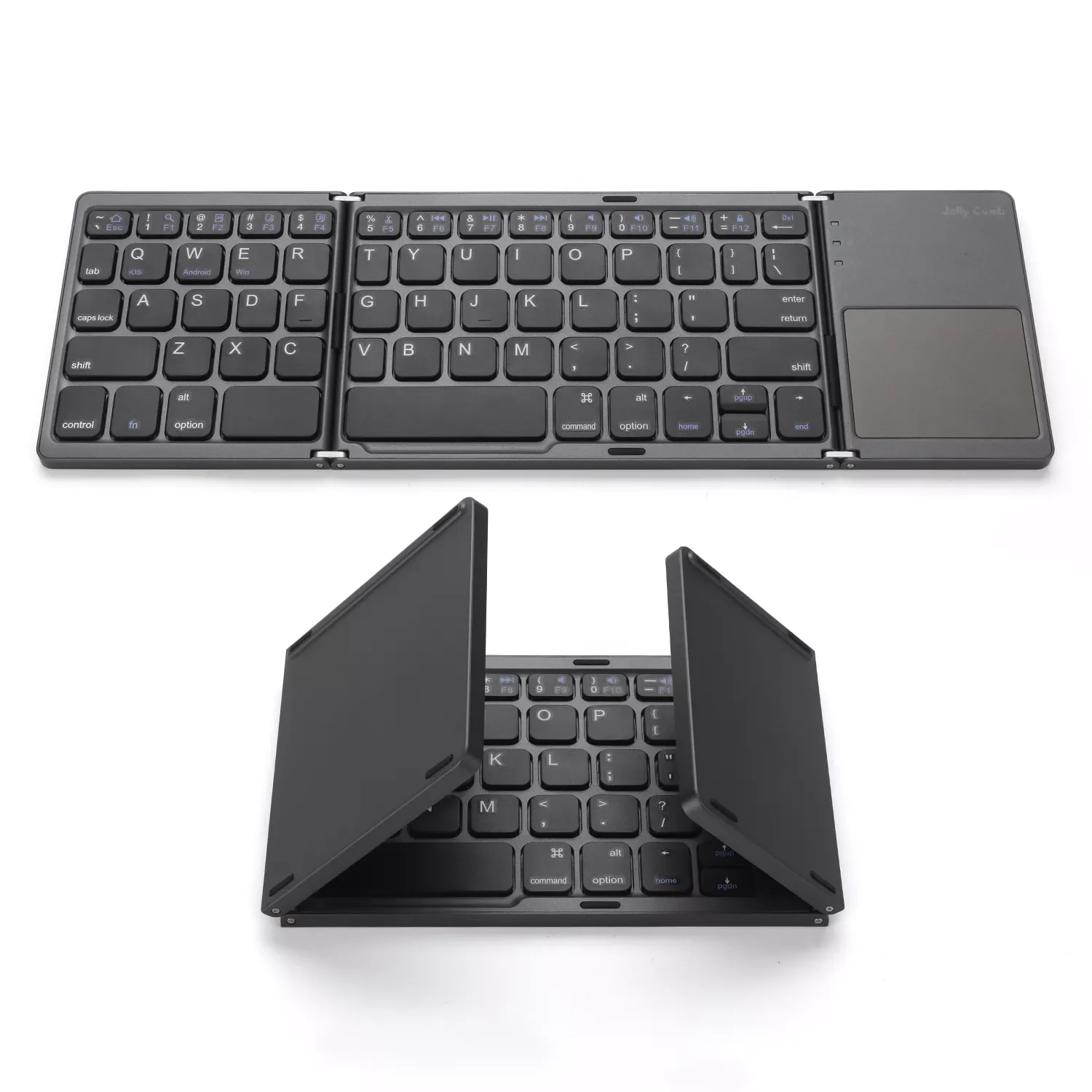

Jelly comb Foldable Mini Bluetooth Keyboard Portable Wireless Keyboard Rechargeable with Touch Pad for PC Tablet Notebook iPad