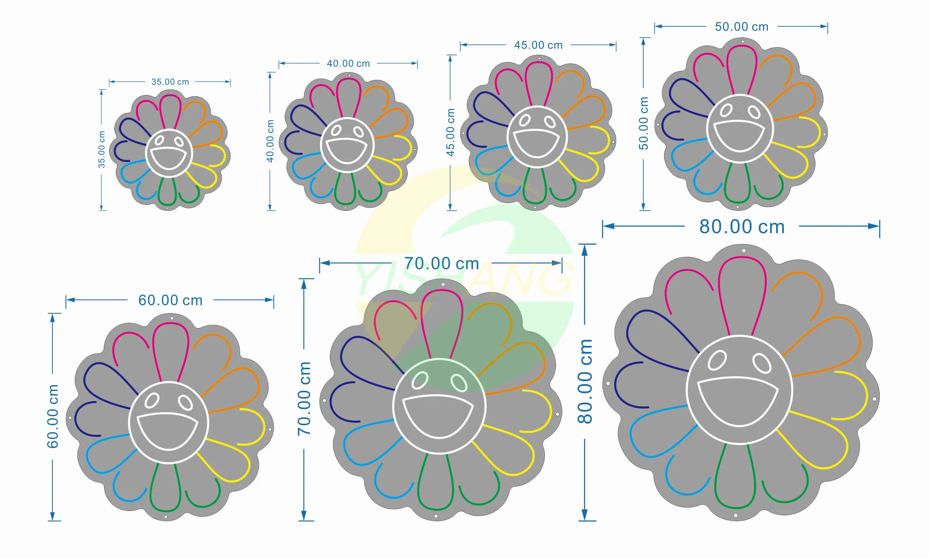 Неоновая вывеска в виде подсолнуха гибкая светодиодная неосветильник