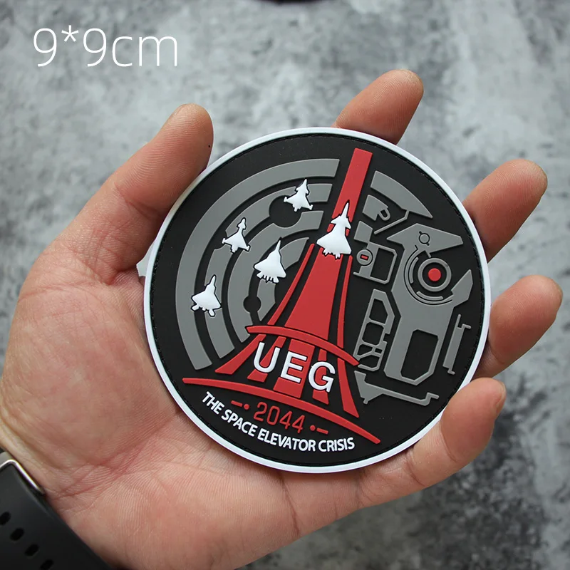 

2044UEG PVC Patches for Clothing Movie Tactical Patch Luminous Morale Badge on Backpack Military Applique Hook and Loop Armband