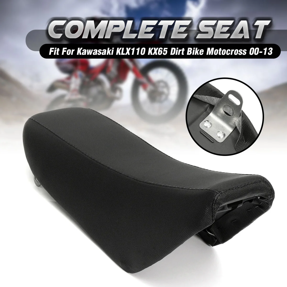 

Motorcycle Saddle Seat Cushion Foam Seat Cushion Saddles Black For Kawasaki KLX110 KX65 Dirt Pit Bike Scooter