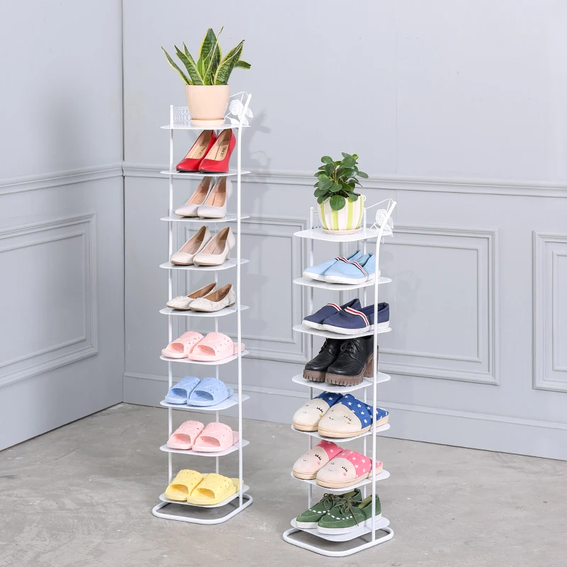 

Thickened economical simple household shoe rack space-saving door simple modern Assembly high temperature baking varnish iron mu