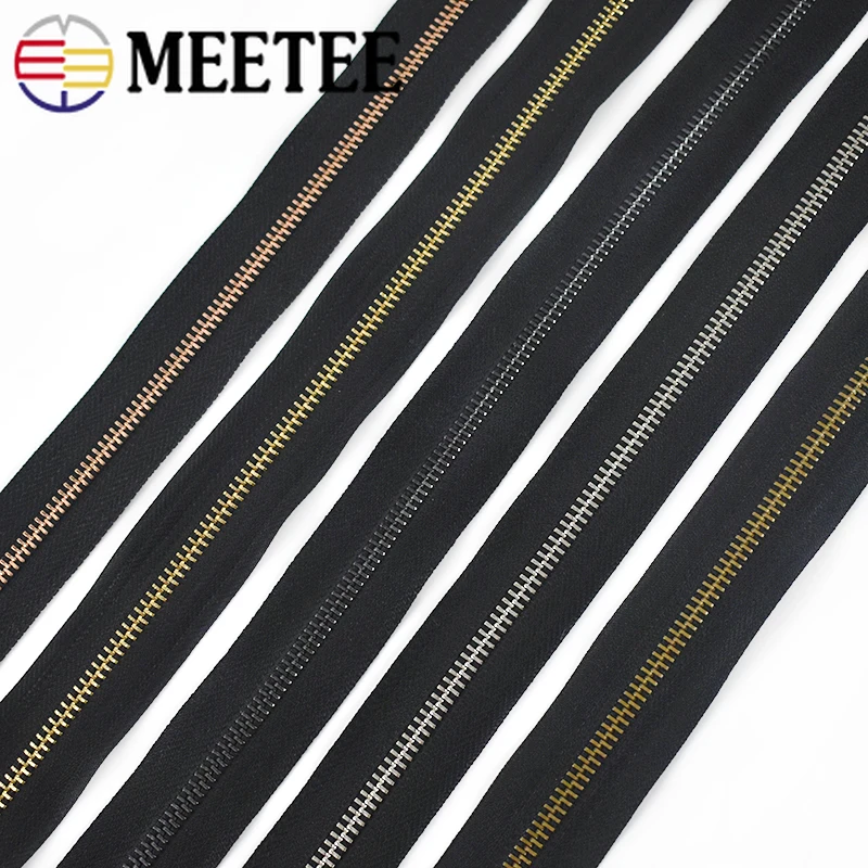 Металлические молнии Meetee 2/4 метра 5 # катушка на для курток сумок тентов наборы