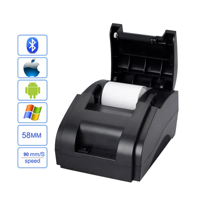 

Bluetooth Receipt Printer 58mm Pos Printer Thermal Printer USB+Bluetooth